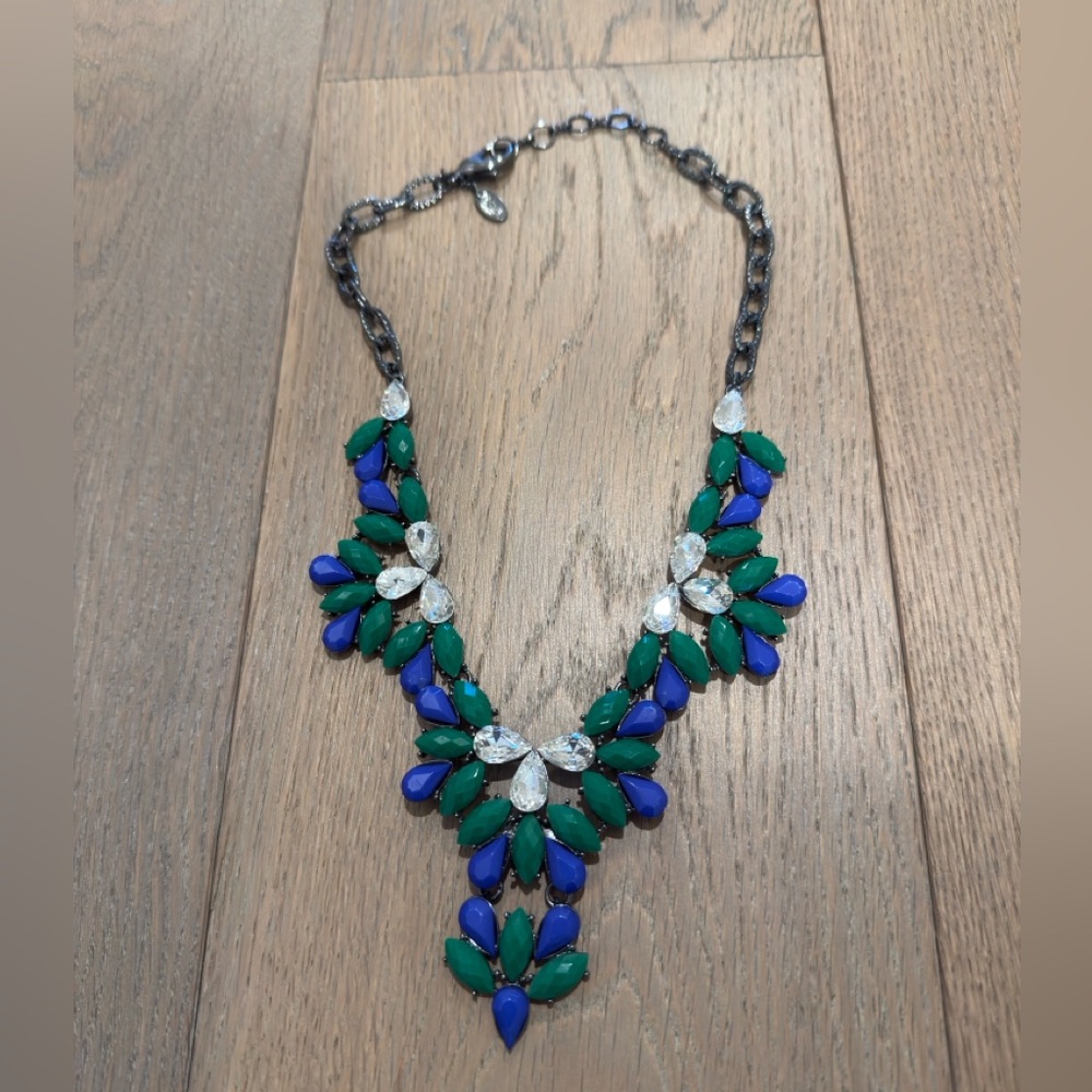 Elegant Green and Blue Statement Necklace from Amrita Singh